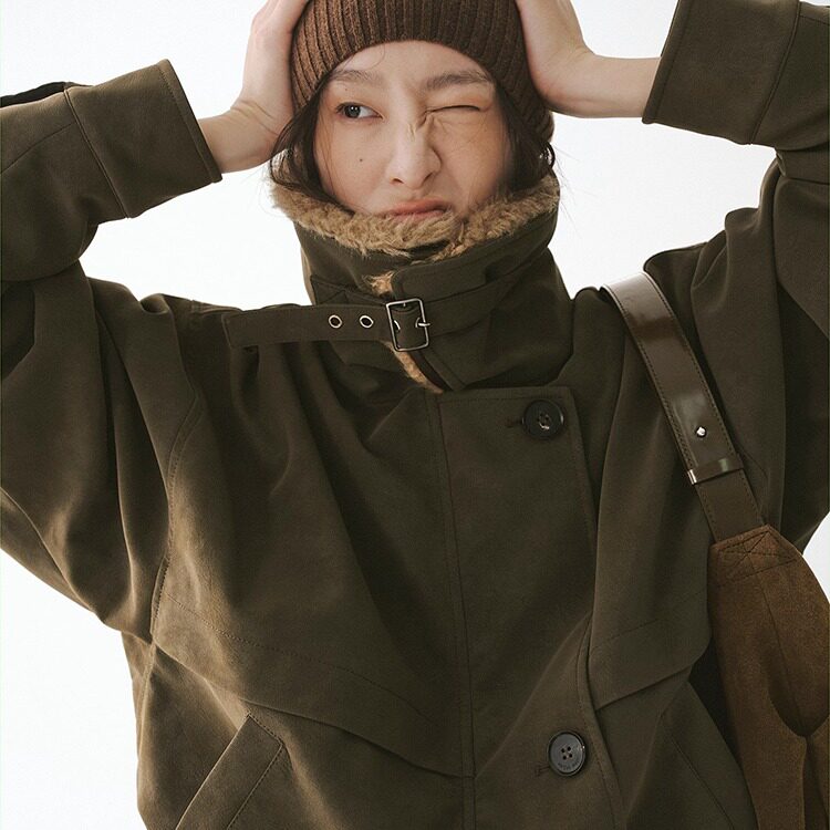 复古工装棉服夹克外套