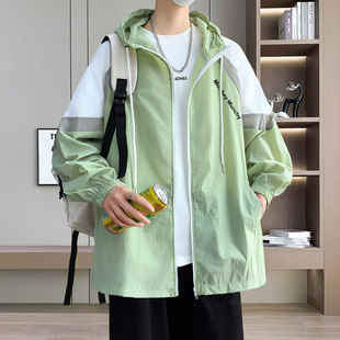 夏季冰丝防晒衣男孩青少年轻薄款透气外套帅气初中学生大童防晒服