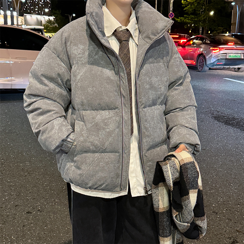 短款立领棉袄男冬季宽松潮牌休闲羽绒棉服青少年男装冬装棉衣外套