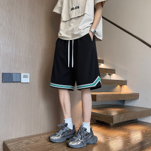 青少年男孩纯棉短裤夏季薄款休闲运动裤子初中学生宽松直筒五分裤