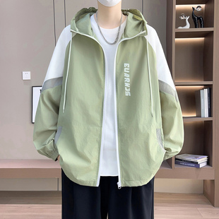 男生防晒衣2026夏季超火超薄款冰丝夹克外套男款青少年大童防晒服