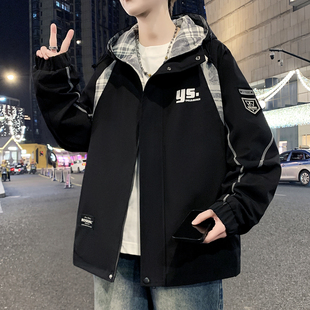 春秋季外套男款2026新款爆款初高中学生夹克韩版潮帅气青少年风衣