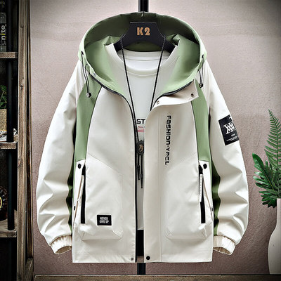 初中生冲锋衣外套男大童2025春季新款帅气工装夹克高级感休闲风衣