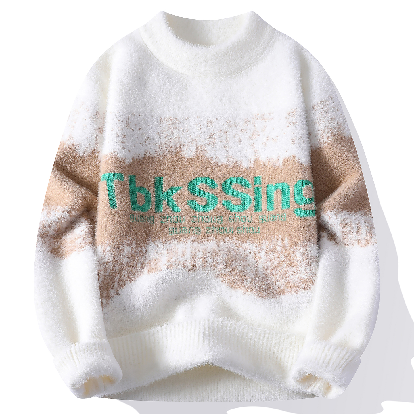 秋冬季加厚毛衣男孩初高中学生宽松套头上衣青少年大童打底针织衫