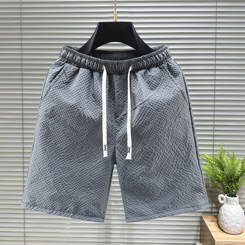 夏季男士中裤薄款速干休闲短裤男外穿宽松大码潮流沙滩裤五分裤子