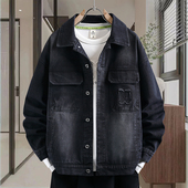 休闲夹克男士 春秋季 牛仔外套2026超火新款 时尚 初高中学生长袖 衬衣