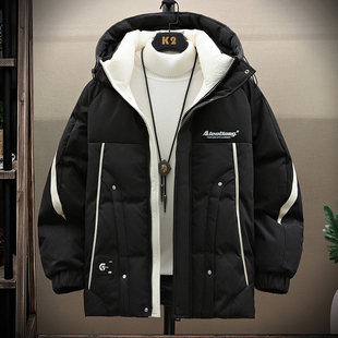 男生棉衣外套2025冬季新款羽绒棉服男款青少年学生男装冬装棉袄潮