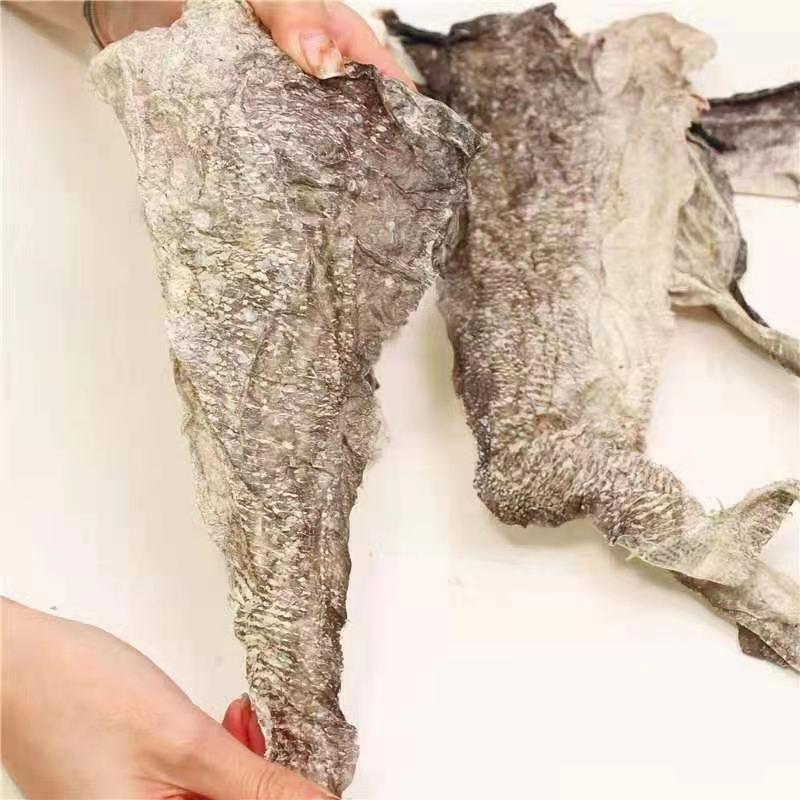 鳕鱼皮深海鱼干鱼皮整张自然风干晾晒风干500g水产干货生鱼皮