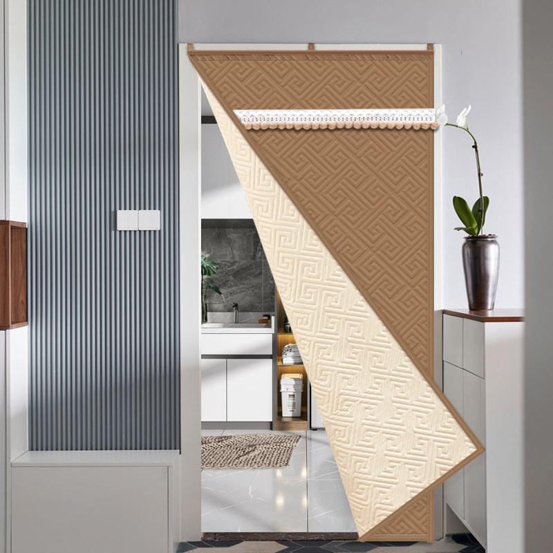 冬季棉门帘加厚家用空调保暖保温挡风防风夹棉隔断帘冬天防寒布艺