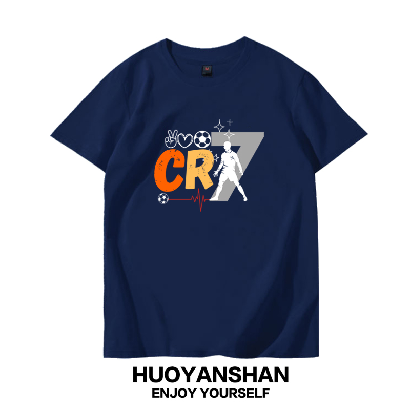 C罗短袖T恤男女联名CR7纯棉