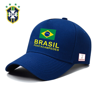 2022世界杯巴西队棒球帽内马尔罗纳尔多球迷足球运动遮阳帽鸭舌帽
