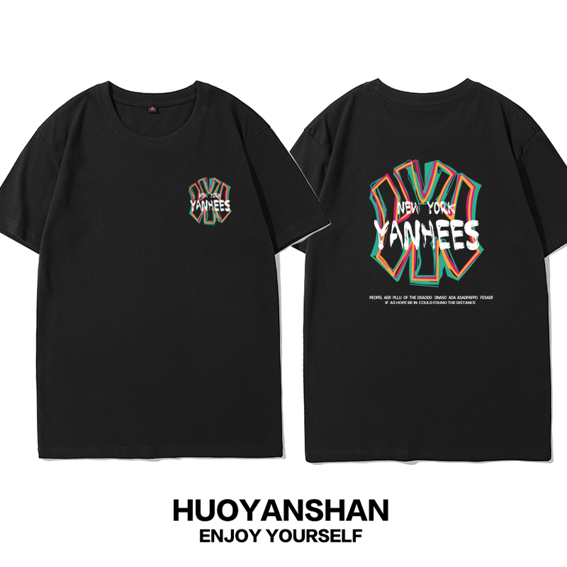 男士t恤短袖新款夏季纯棉情侣装宽松大码潮牌半袖运动休闲上衣