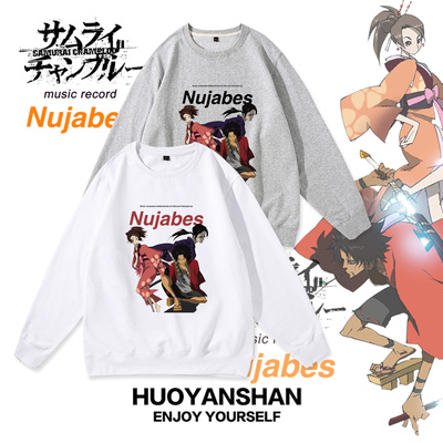 混沌武士卫衣男女联名NUJABES动漫周边加绒套头衫宽松休闲上衣服