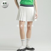 束腰松紧带高尔夫球服女士半身褶皱短裙GOLF 韩国代购 特价 2025夏款