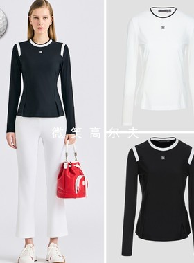 2025夏新品韩国代购GFOR*高尔夫女士圆领轻质凉感防晒运动长袖T恤