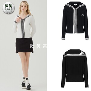 2025春款韩国代购MARTINE学院风休闲高尔夫球服女士针织开衫GOLF