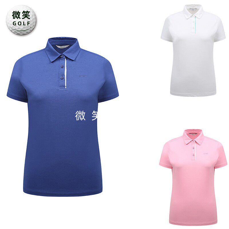 特价2025夏新款韩国代购LYN*翻领运动高尔夫球服女士短袖T恤GOLF