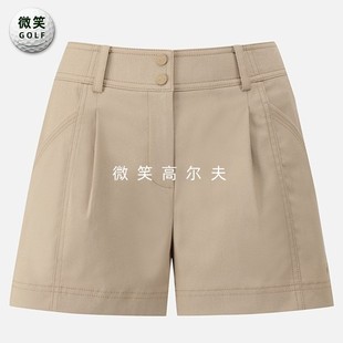 女士压褶基础百搭高腰运动短裤 高尔夫球裤 韩国代购 2026早春新品
