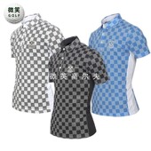 轻便短袖 特价 镂空网状印花高尔夫球服男士 韩国代购 T恤 2025夏新款