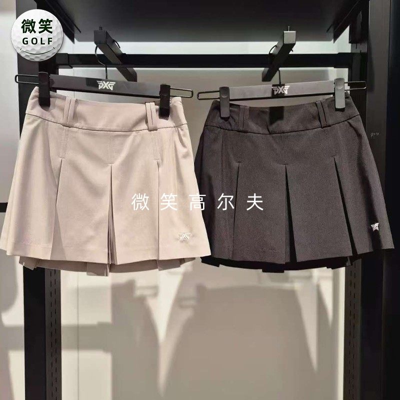 高尔夫女士弹力A字百褶运动短裙
