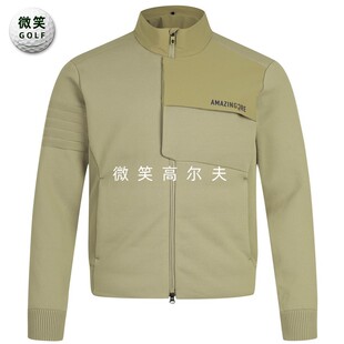 2025冬新品韩国代购amazingcre高尔夫男拼接弹力混纺运动羽绒服