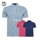 运动短袖 特价 弹力圆点高尔夫球服男士 韩国代购 T恤GOLF 2025夏新款