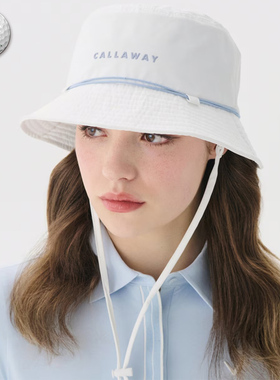 2025夏新品韩国代购CALLAWA*高尔夫女士轻质蝴蝶结遮阳运动渔夫帽