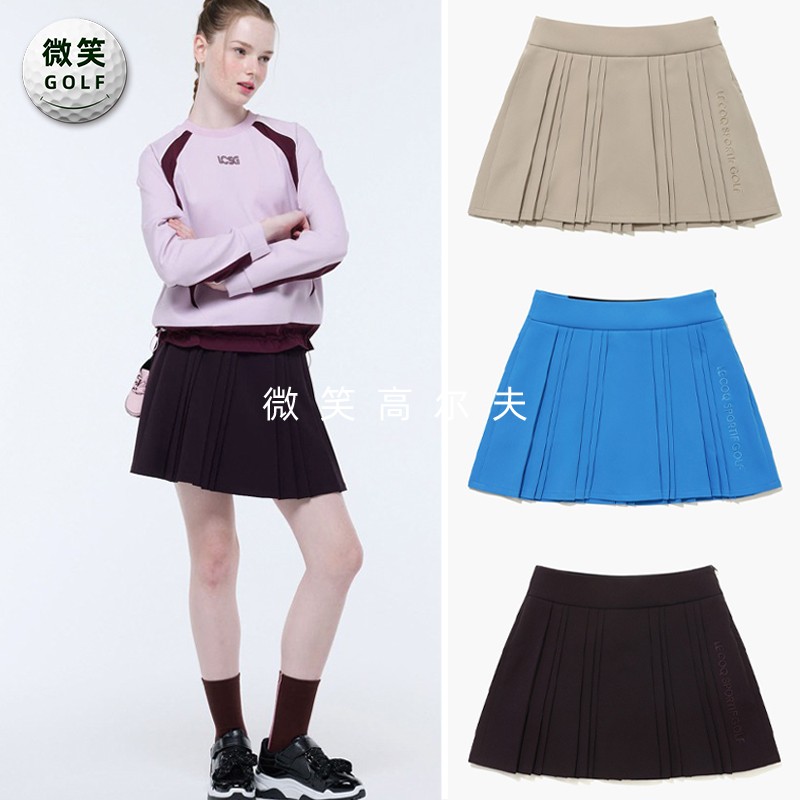高尔夫女士松紧腰百褶运动短裙