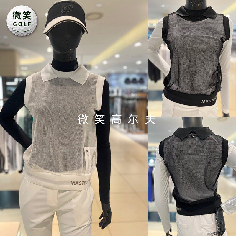 2025夏款韩国代购MASTER PG网状百搭高尔夫球服女士马甲背心GOLF