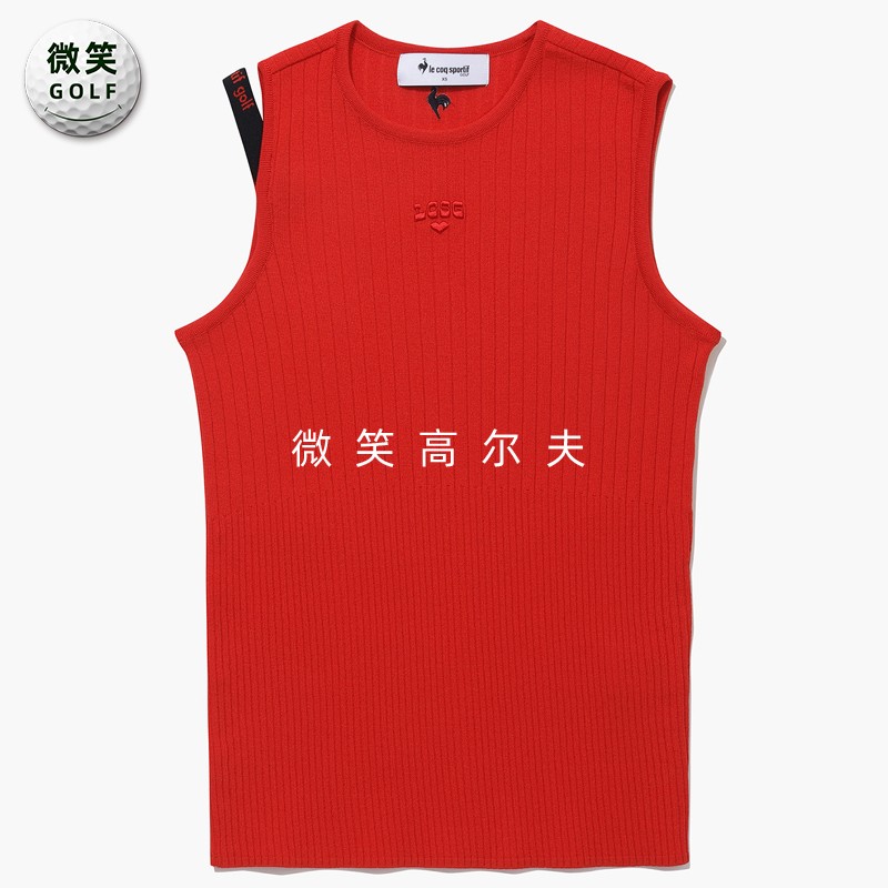 高尔夫女士圆领运动无袖针织背心