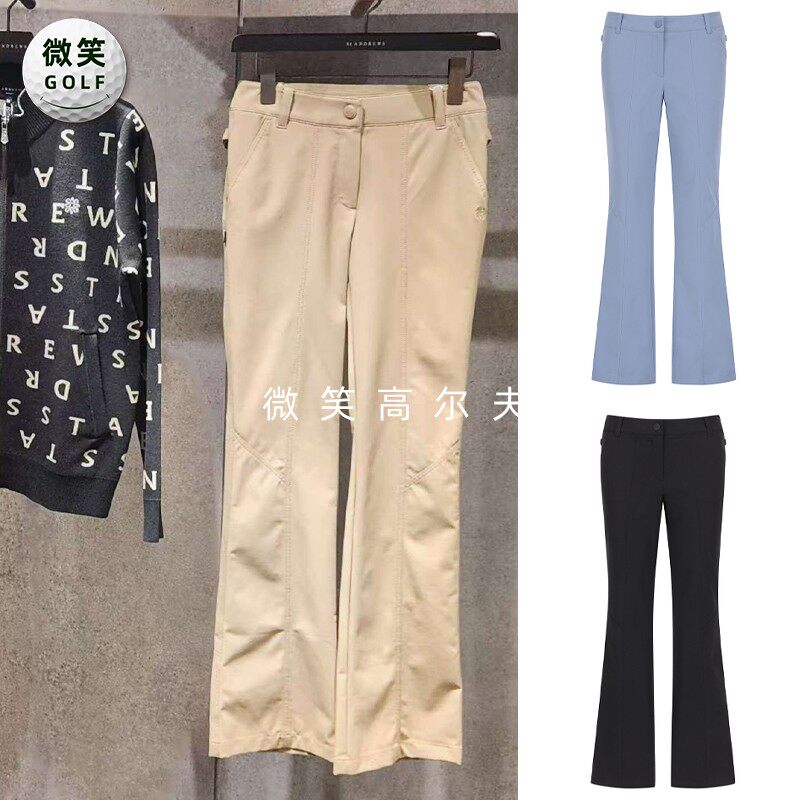 2025早秋韩国代购ST ANDREWS高尔夫女士弹力修身运动喇叭长裤子