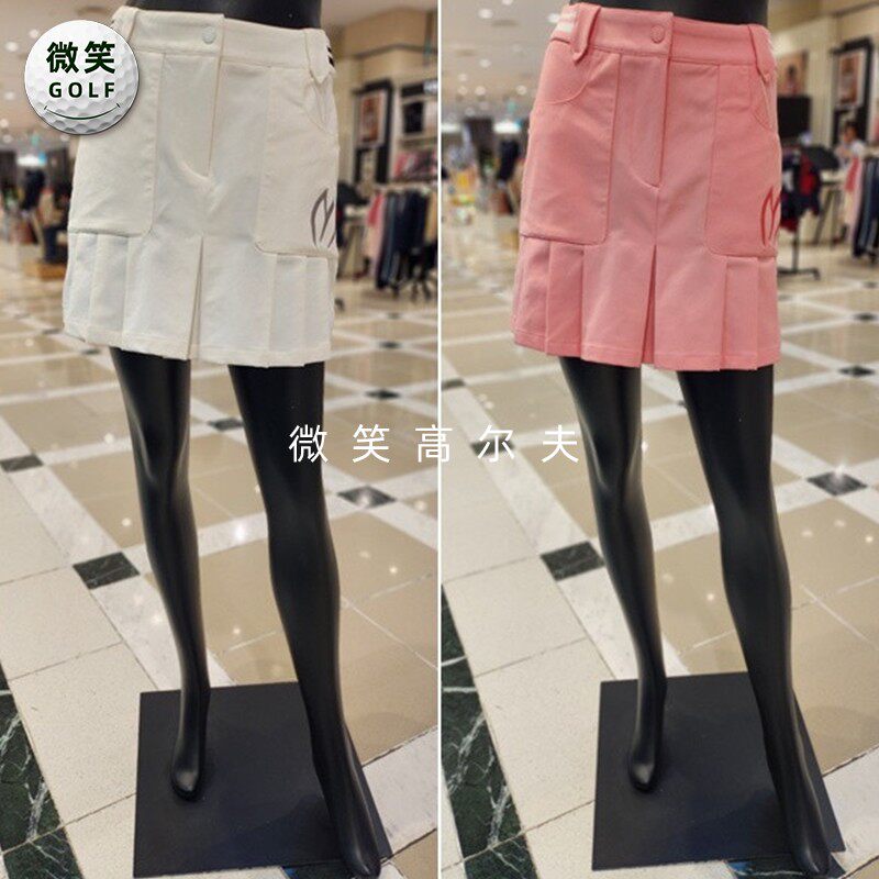 2026夏款韩国代购MASTERBUNNY刺绣松紧高尔夫球服女士半身裙短裙
