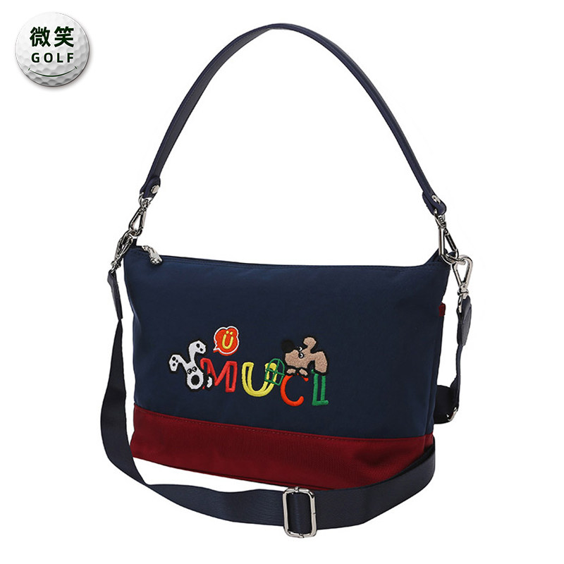 特价2025夏款韩国代购刺绣大容量高尔夫球包女士收纳包手提包GOLF
