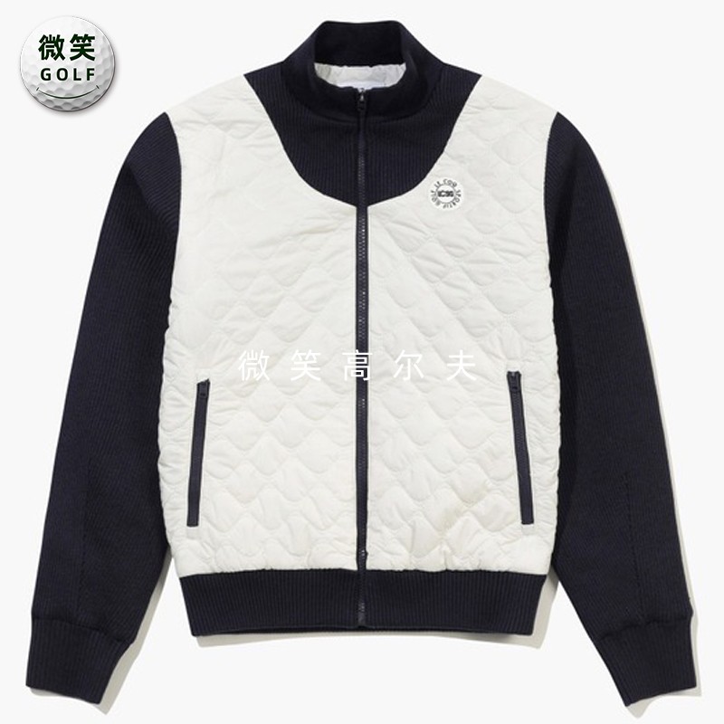 女高尔夫针织夹棉运动棉服外套