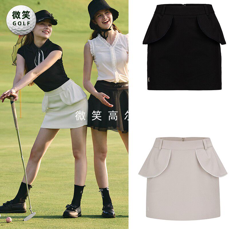 2026夏韩国代购FairLiar蕾丝荷叶边高尔夫服装女士时尚半身短裙