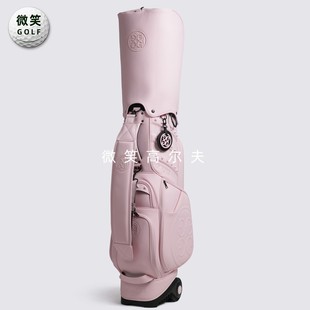 运动球杆包 GFORE高尔夫女男粉色拉杆拖轮式 2026春新品 韩国代购