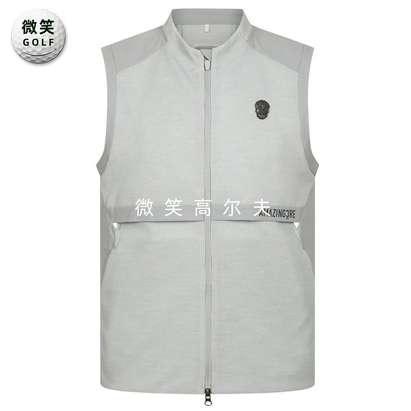 2025夏新品韩国代购amazingcre高尔夫男弹力透气针织运动马甲背心