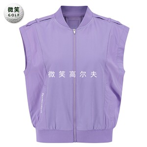 女高尔夫泡泡纱运动无袖马甲背心