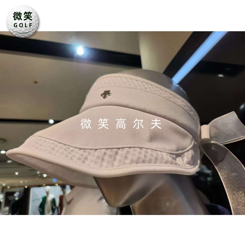 女士蝴蝶结大檐防晒运动无顶帽