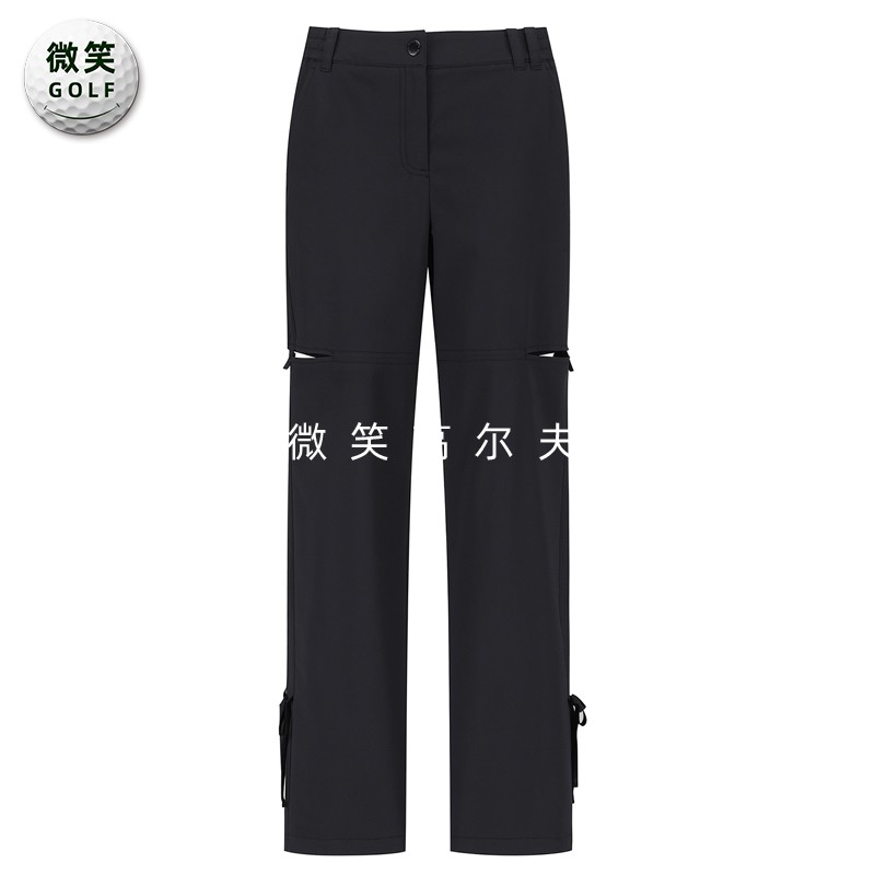 高尔夫女士松紧腰镂空运动长裤