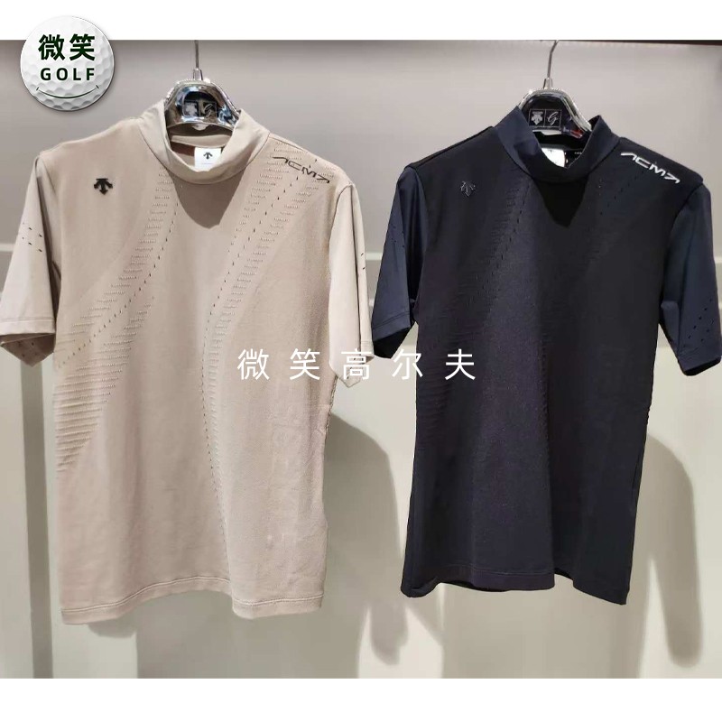 高尔夫女立领舒适运动短袖T恤衫