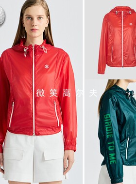 2025夏季新品韩国代购GFOR*高尔夫女士连帽字母轻质运动夹克外套