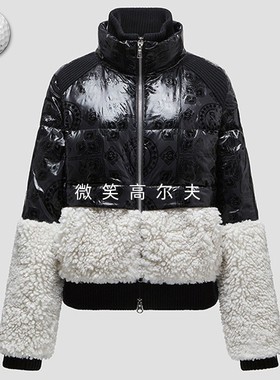 2024冬新品韩国代购GFOR*高尔夫女士高领抓绒拼接保暖运动羽绒服