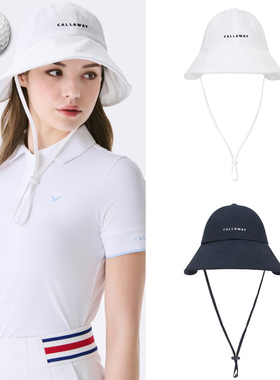 2025夏新品韩国代购CALLAWA*高尔夫女士大檐遮阳防晒运动渔夫帽