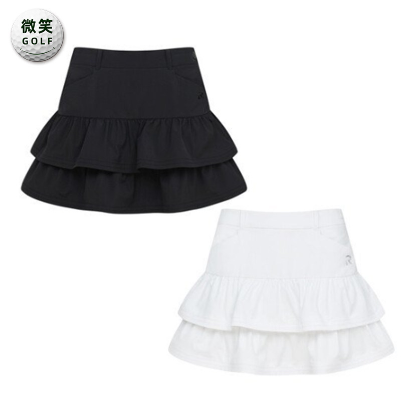 特价2025夏季新款韩国代购弹力荷叶边高尔夫球服女士半身短裙GOLF