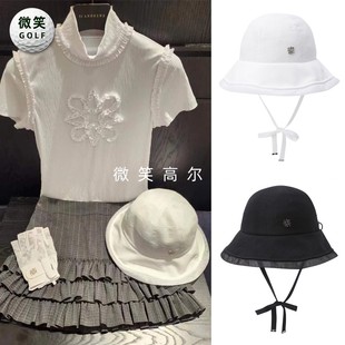 2024夏新品 ANDREW 韩国代购 高尔夫女士蝴蝶结遮阳防风运动帽