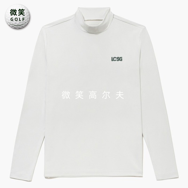 高尔夫男士高领运动长袖打底T恤