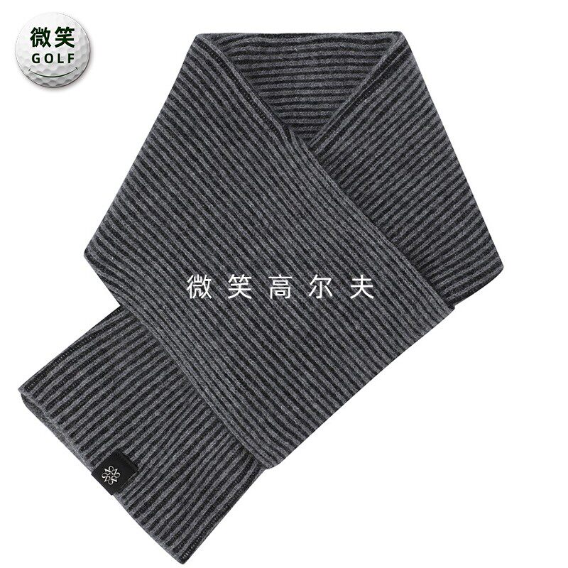 2025冬新品韩国代购ST ANDREWS高尔夫男条纹奢华运动羊毛围巾围脖