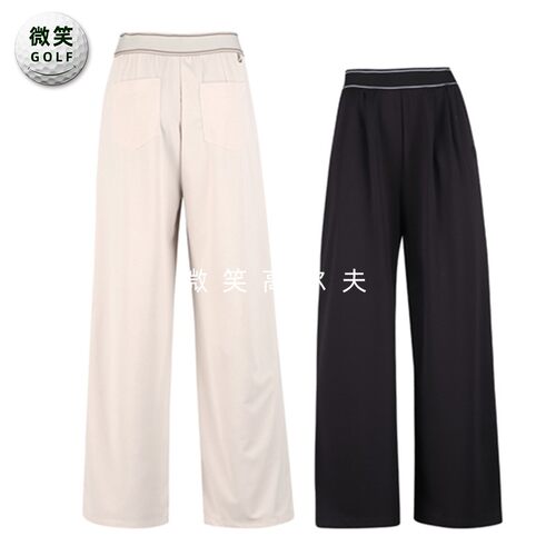 特价2026夏季新款韩国代购松紧带宽松高尔夫球服女士直筒裤长裤