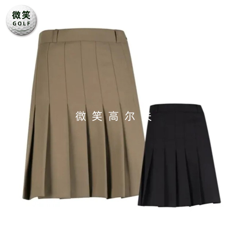 特价2025冬款韩国代购褶皱拉绒高尔夫球服女士高腰时尚半身裙短裙